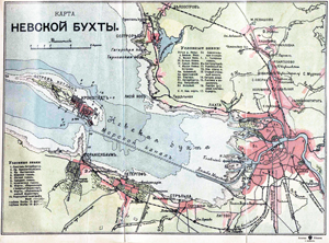 Карта Невской бухты 1902 года
