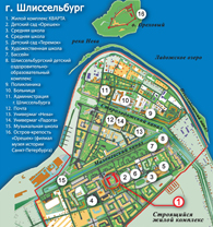 Карта Шлиссельбурга