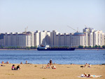 Вид на морской фасад Васильевского острова