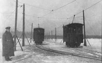 Трамвайный путь, проложенный по льду Невы