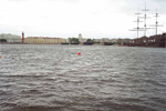 Подъем воды в Неве 15 июня 2007 года. Возле Петропавловской крепости